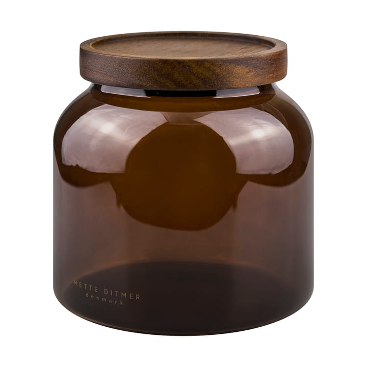 Tarro con tapa small Luna 13 cm - Brown - Mette Ditmer