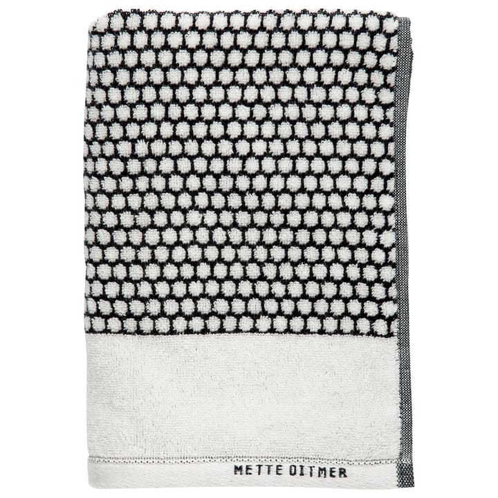 Toalla de baño Grid 70x140 cm - negro-off white - Mette Ditmer