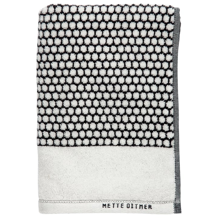 Toalla de baño Grid 70x140 cm - negro-off white - Mette Ditmer