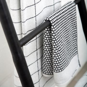 Toalla de invitados Grid - negro-off white - Mette Ditmer