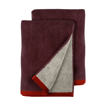 Toalla de manos Soft 40x55 cm, 2-pack - Red-Grey (rojo gris), 40x55 cm - Mette Ditmer