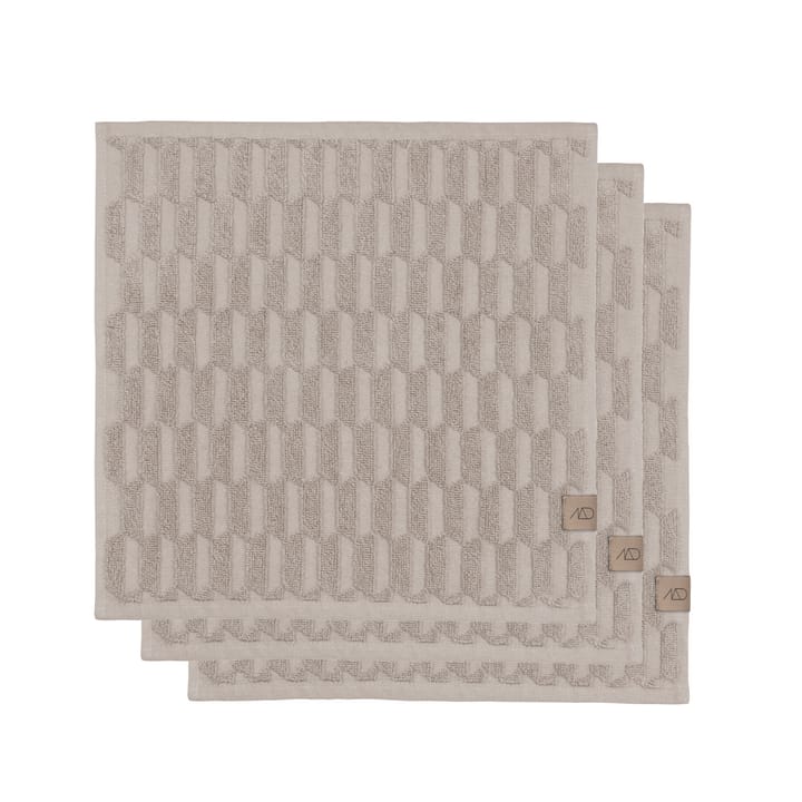 Toalla Geo 30x30 cm, 3 unidades - arena - Mette Ditmer
