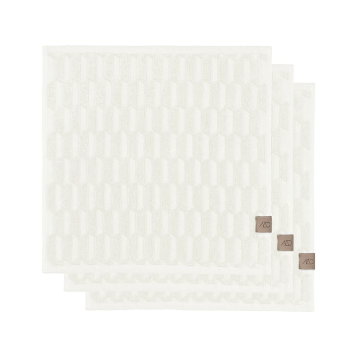 Toalla Geo 30x30 cm, 3 unidades - Off white - Mette Ditmer