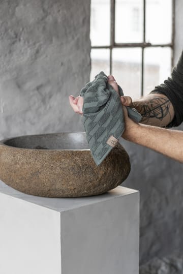 Toalla Geo 30x30 cm, 3 unidades - Pine green - Mette Ditmer