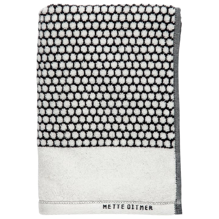 Toalla Grid 50x100 cm - negro-off white - Mette Ditmer