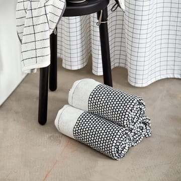 Toalla Grid 50x100 cm - negro-off white - Mette Ditmer