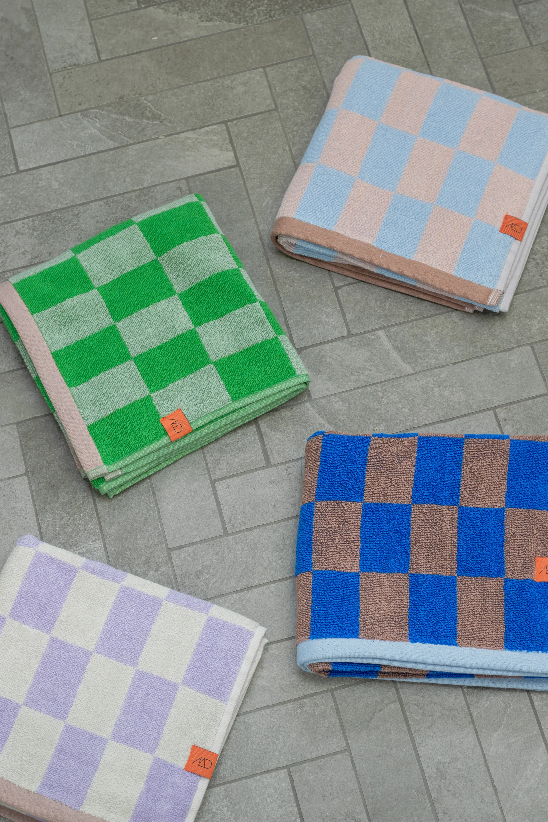 Toalla Retro, Light blue, 70x133 cm Mette Ditmer