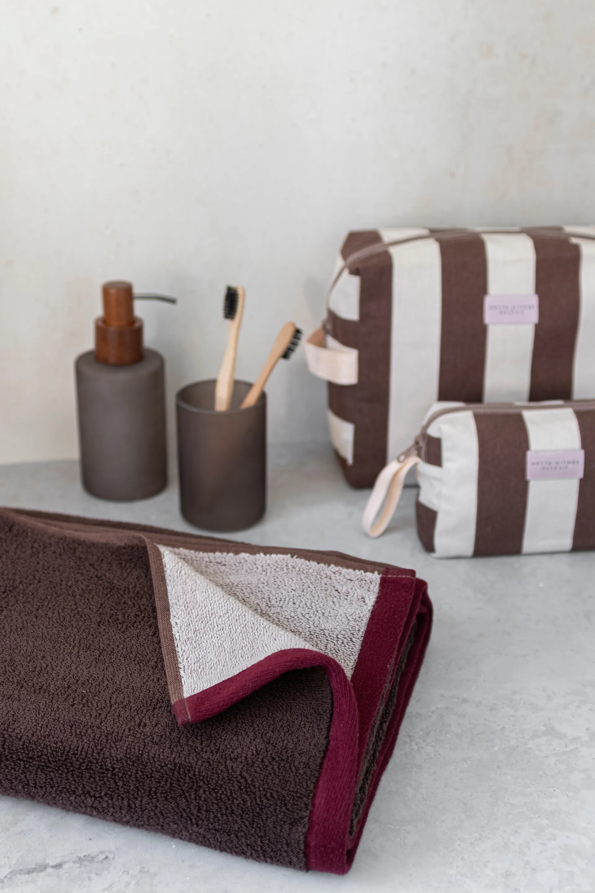 Toalla Soft 70x133 cm, Brown-sand Mette Ditmer