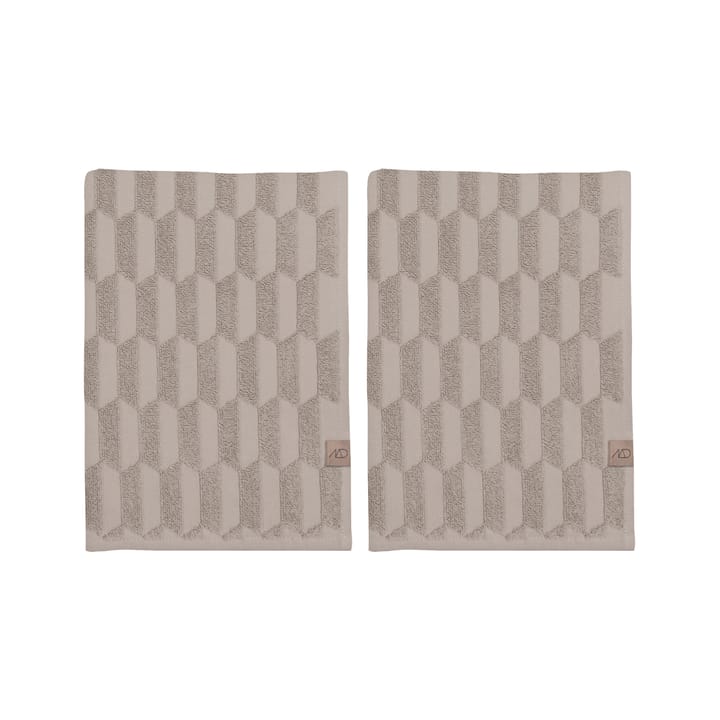 Toallas de invitados Geo, 2-pack, arena Mette Ditmer
