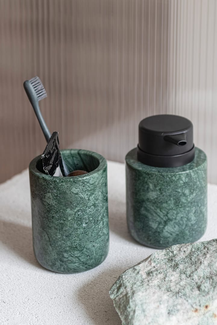 Vaso portacepillos Marble 10 cm, Dark forest Mette Ditmer