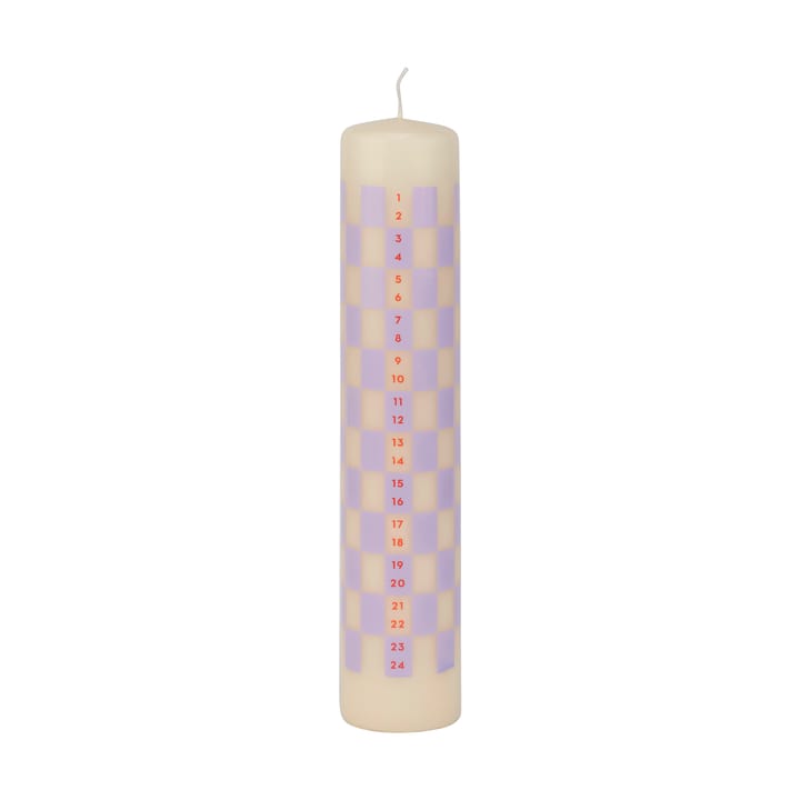 Vela de calendario Twentyfour 25 cm, Light moradoc Mette Ditmer