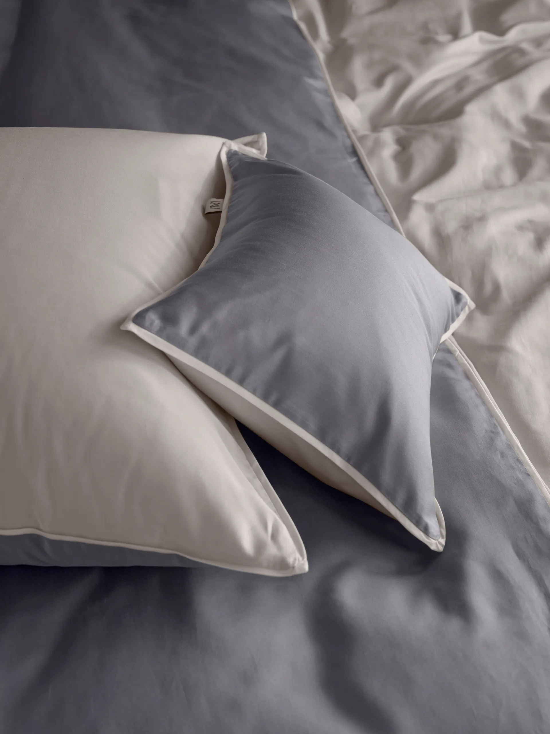 Funda de almohada Duetto, gris, 50x60 cm Mille Notti