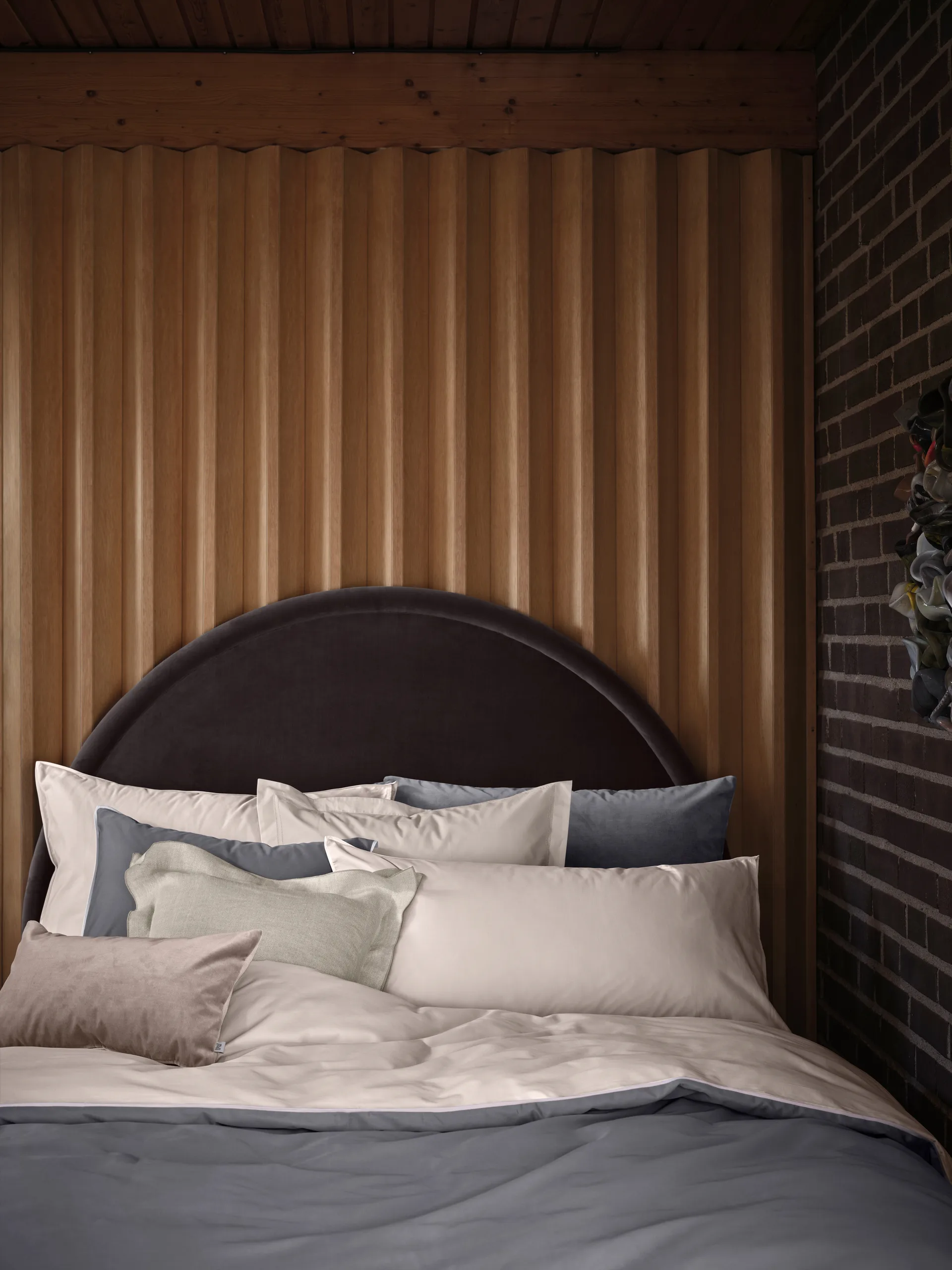 Funda de almohada Duetto, gris, 50x60 cm Mille Notti