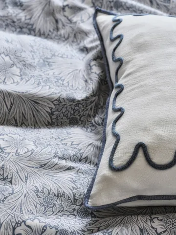 Funda de almohada Morris & Co. Marigold - Azul, 50x90 cm - Mille Notti