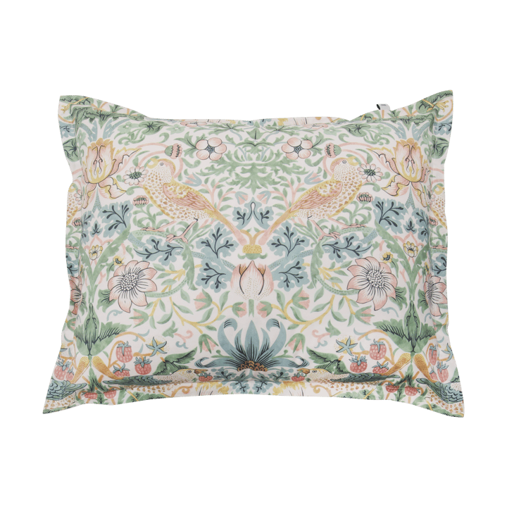 Funda de almohada Morris & Co. Strawberry Thief - Verde, 50x60 cm - Mille Notti