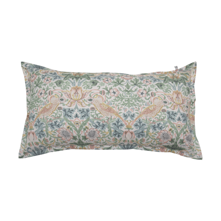 Funda de almohada Morris & Co. Strawberry Thief - Verde, 50x90 cm - Mille Notti