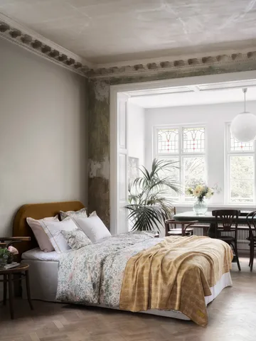 Funda de almohada Morris & Co. Strawberry Thief - Verde, 50x90 cm - Mille Notti