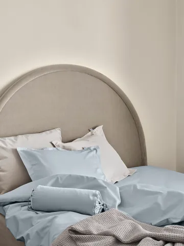 Funda de almohada Satina plain - Ljublå, 50x60 cm - Mille Notti