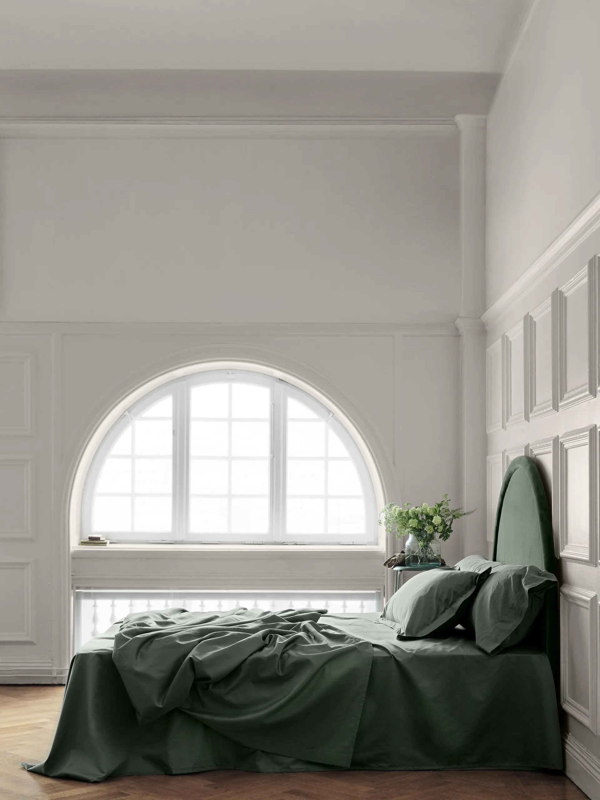 Funda de almohada Satina plain, Verde, 50x60 cm Mille Notti