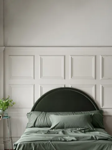 Funda de almohada Satina plain - Verde, 50x90 cm - Mille Notti