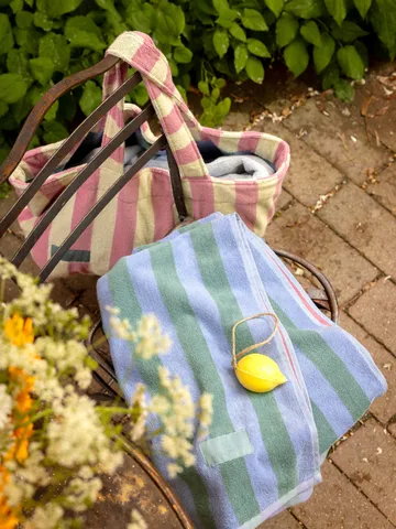 Toalla de playa Positano 100x180 cm - Azul claro - Mille Notti