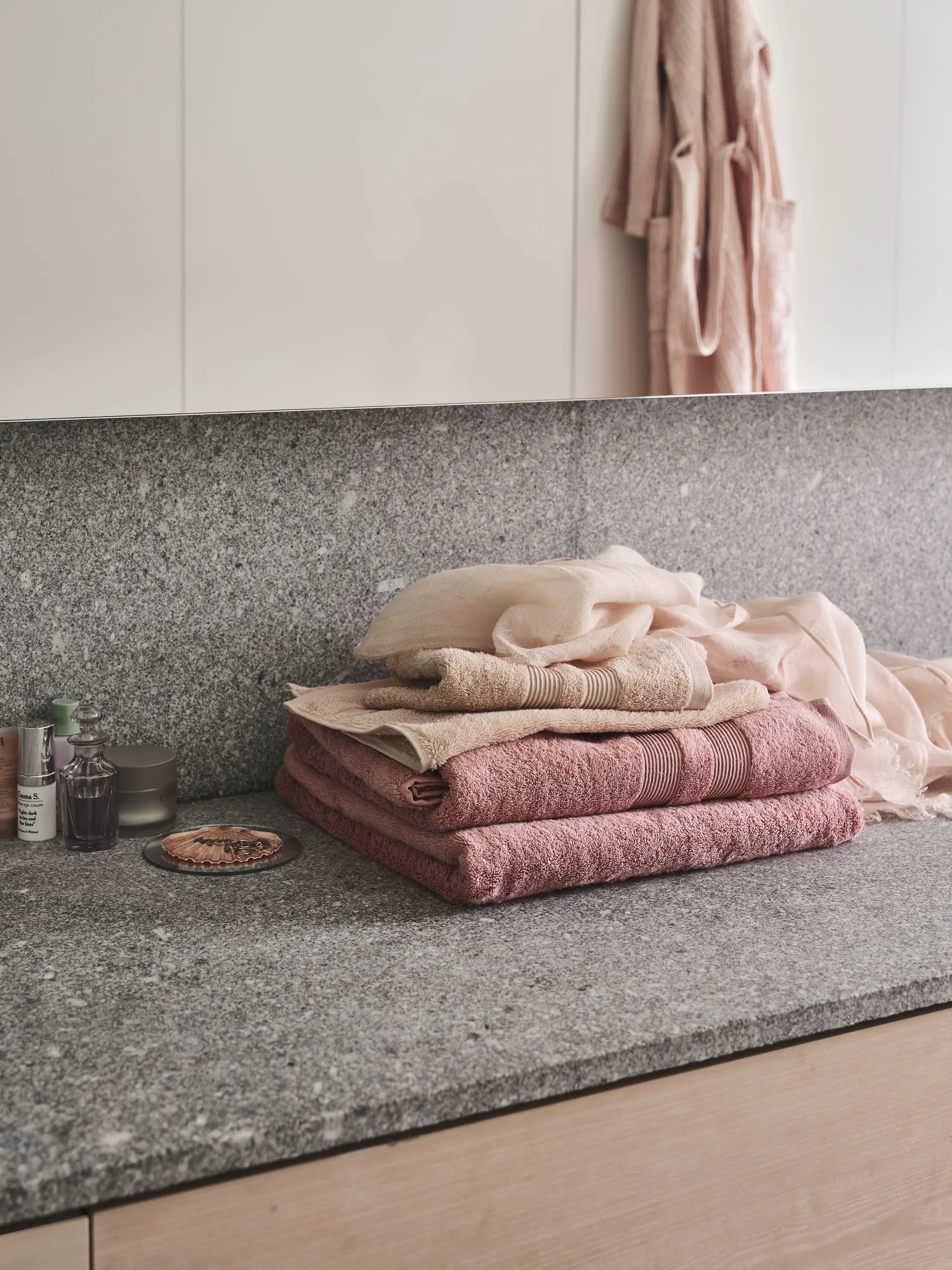 Toalla Fontana EKO, Rosa, 70x140 cm Mille Notti