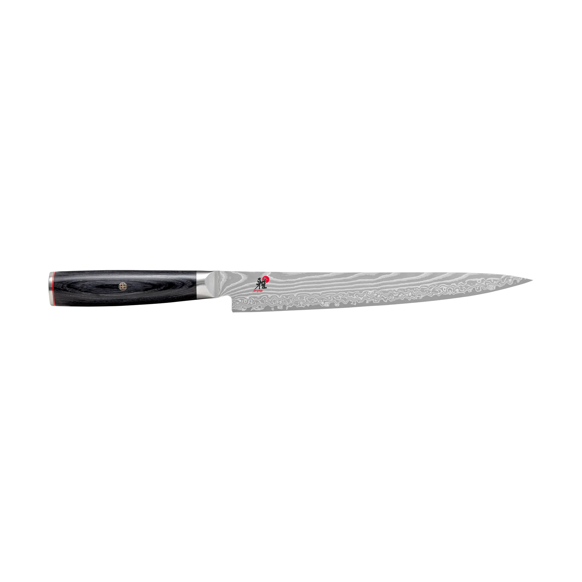 Cuchillo fileteador Raw 5000FCD sujihiki, 24 cm, Damasco-negro Miyabi