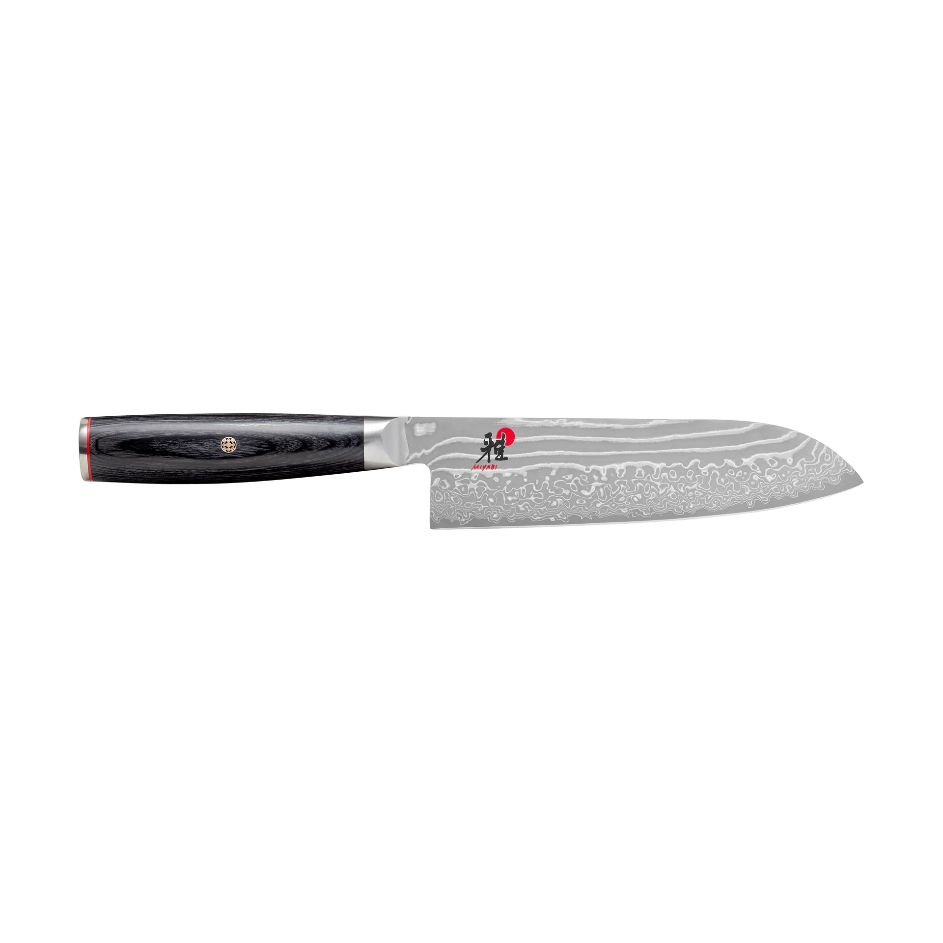 Cuchillo santoku Raw 5000FCD, 18 cm, Damasco-negro Miyabi