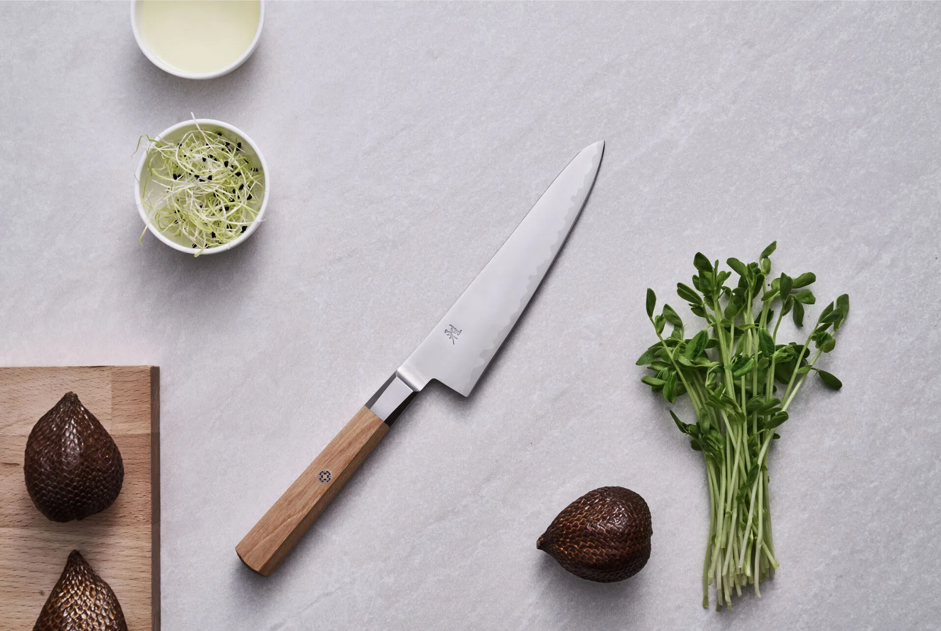 Cuchillo universal Koya 4000FC Shotoh, 14 cm, Madera de pakka Miyabi