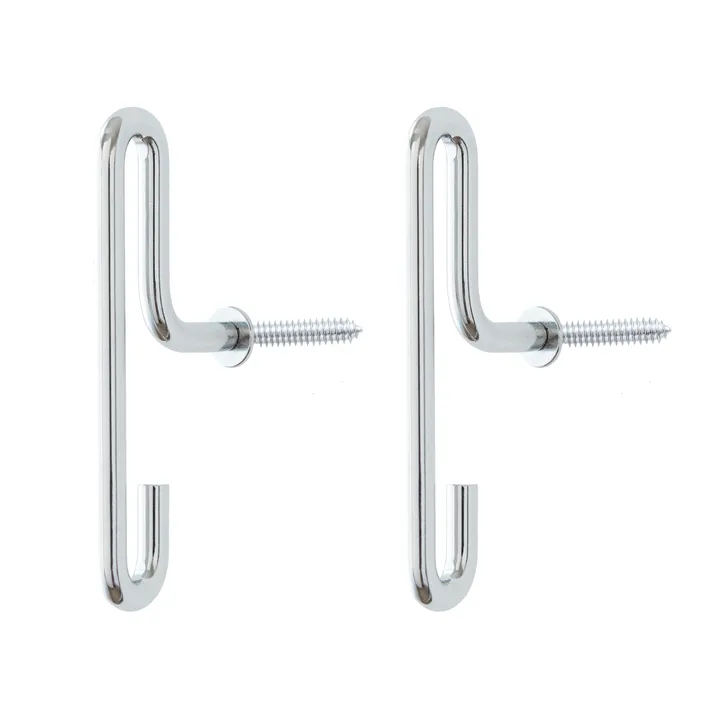 2 Ganchos de pared Moebe small - Acero inoxidable - MOEBE