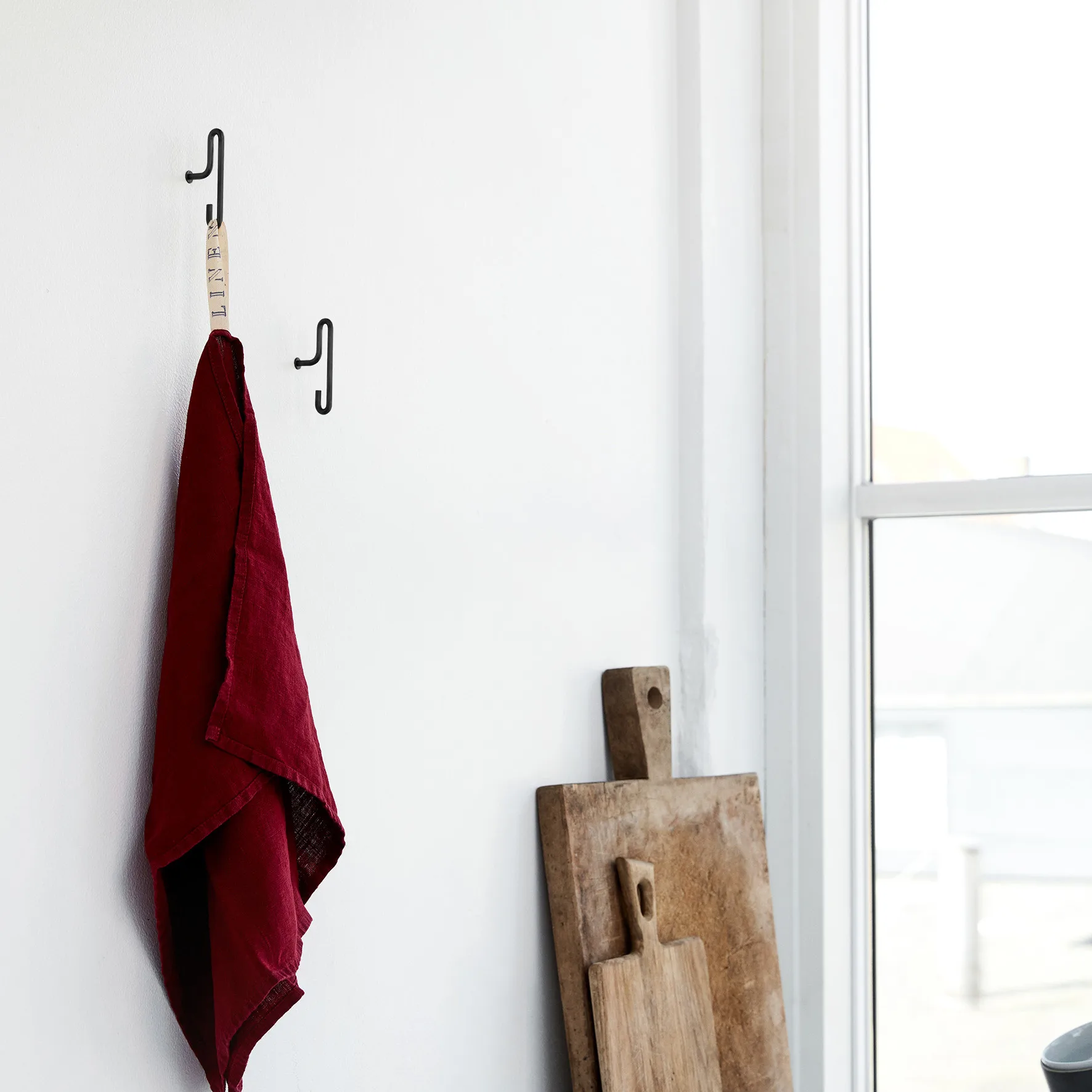 2 Ganchos de pared Moebe small, negro MOEBE