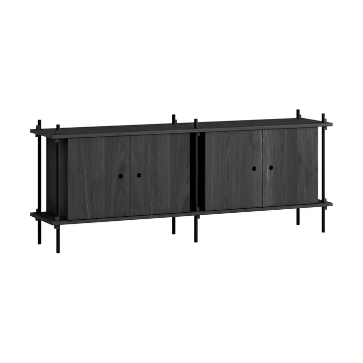 Aparador Shelving System - Black, 163×65×35 cm, S.65.2.D - MOEBE
