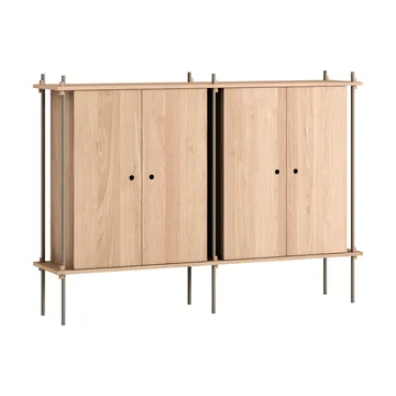 Armario Shelving System Cabinet - Roble-warm grey, 163×115×35 cm, S.115.2.E - MOEBE