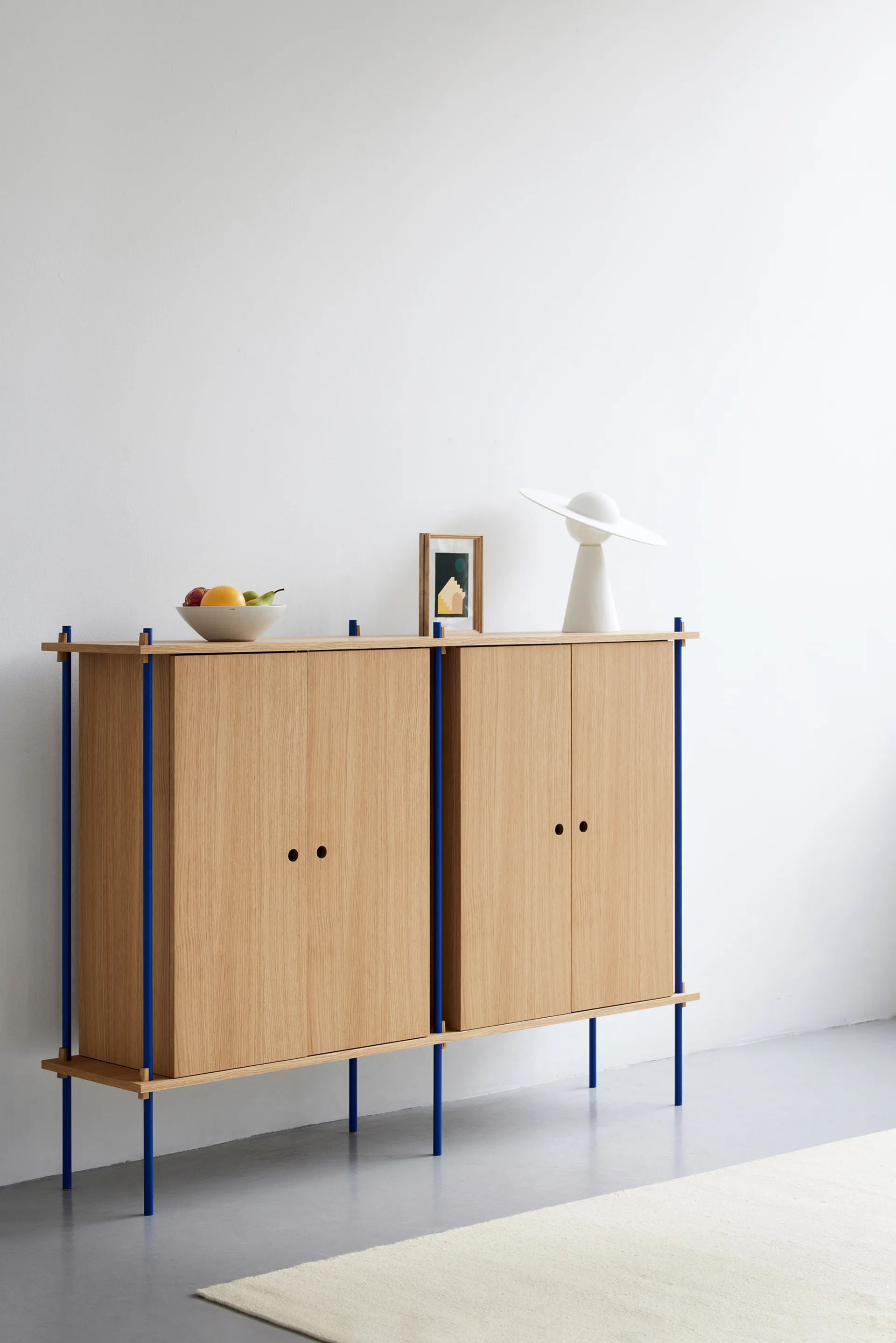 Armario Shelving System Cabinet, Roble-white, 163x115x35 cm, S.115.2.E MOEBE