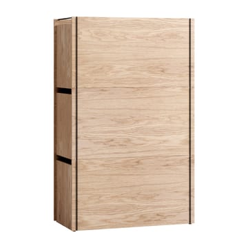 Caja de almacenaje de roble 33x60 cm - Wood, black - MOEBE