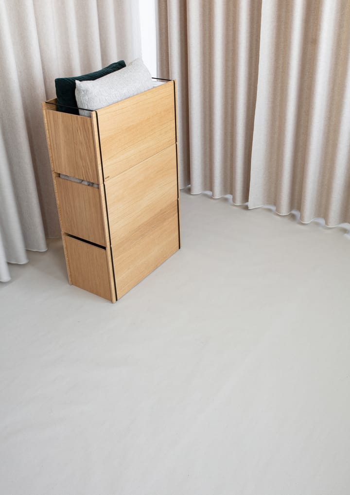 Caja de almacenaje de roble 33x60 cm, Wood, black MOEBE