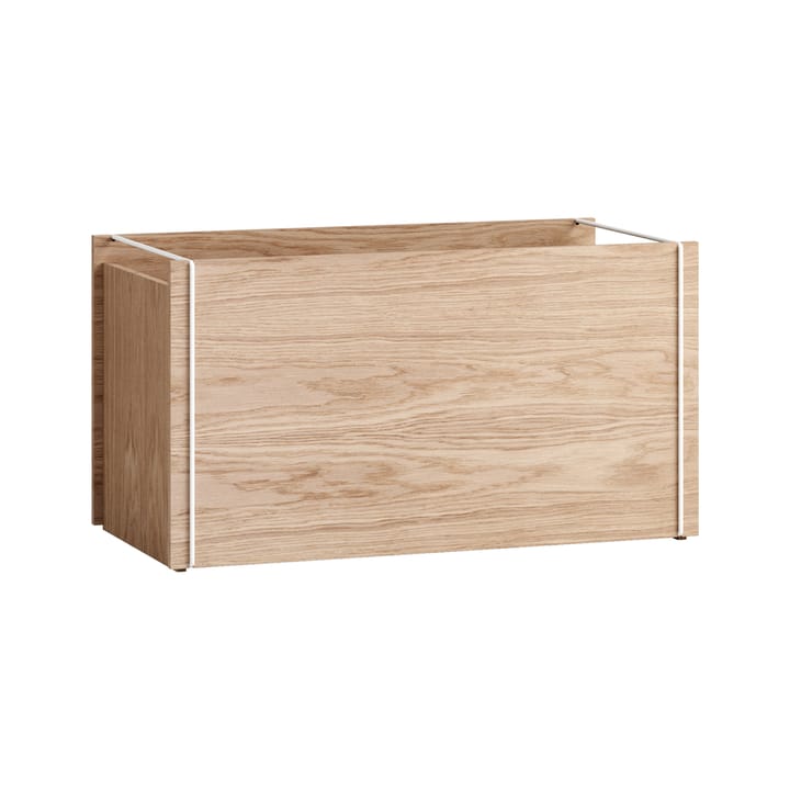 Caja de almacenaje de roble 33x60 cm - Wood, white - MOEBE