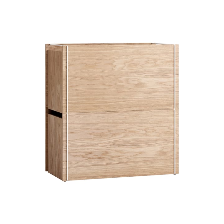 Caja de almacenaje de roble 33x60 cm, Wood, white MOEBE