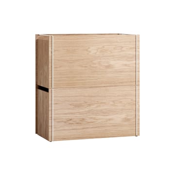 Caja de almacenaje de roble 33x60 cm - Wood, white - MOEBE