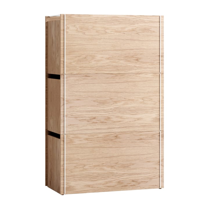 Caja de almacenaje de roble 33x60 cm, Wood, white MOEBE