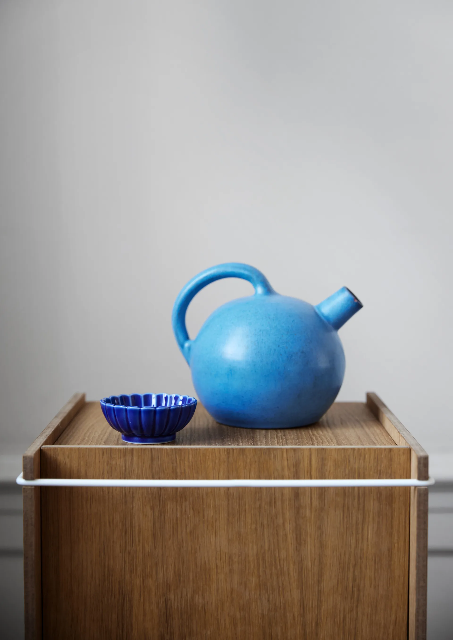 Caja de almacenaje de roble 33x60 cm, Wood, white MOEBE