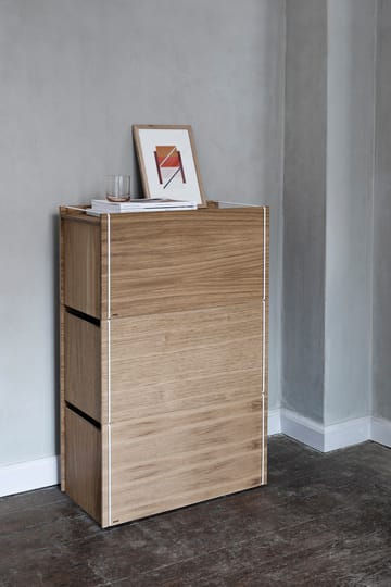 Caja de almacenaje de roble 33x60 cm - Wood, white - MOEBE