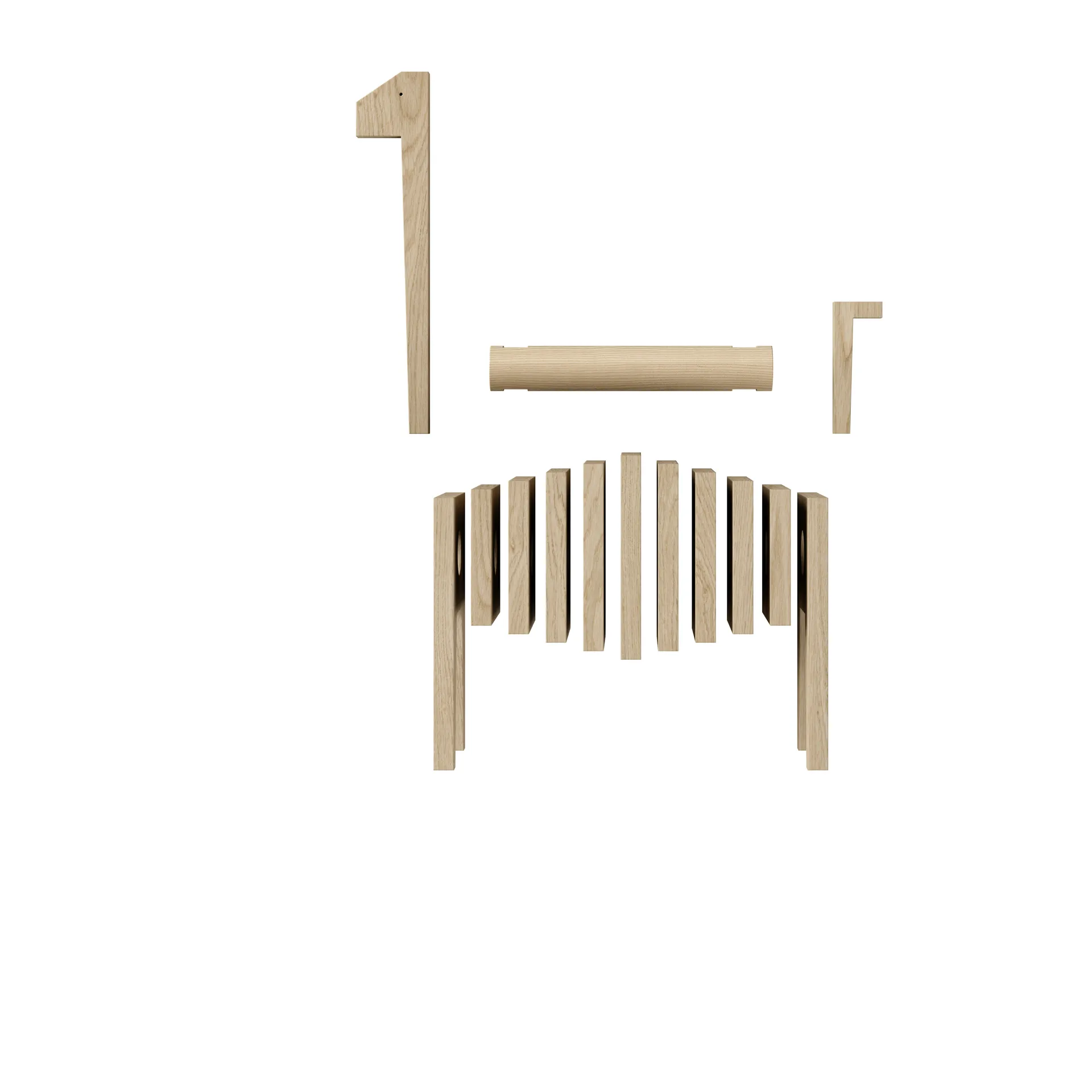 Escultura de roble Polygrif 21x32 cm, Wood, black MOEBE