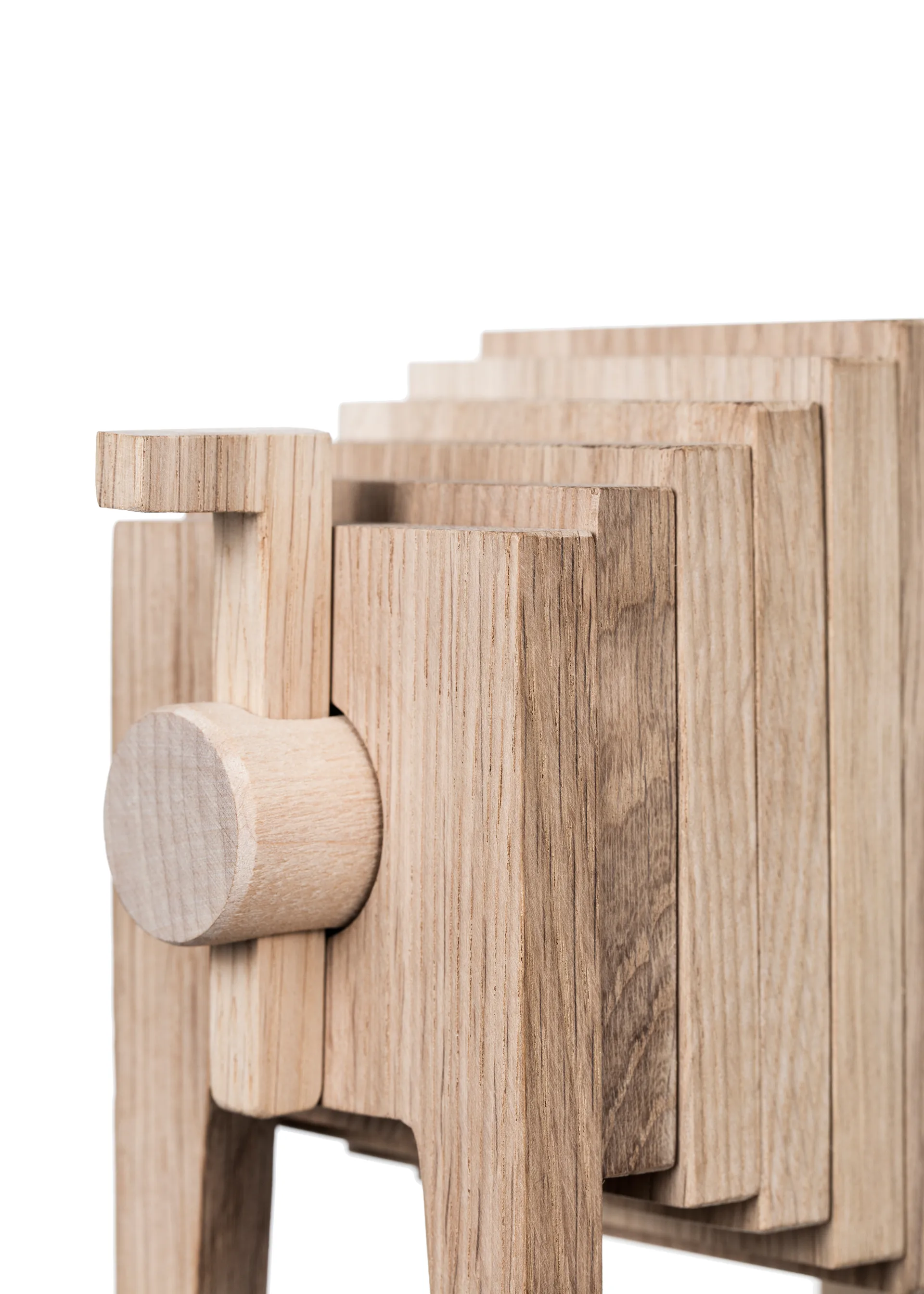 Escultura de roble Polygrif 21x32 cm, Wood, black MOEBE