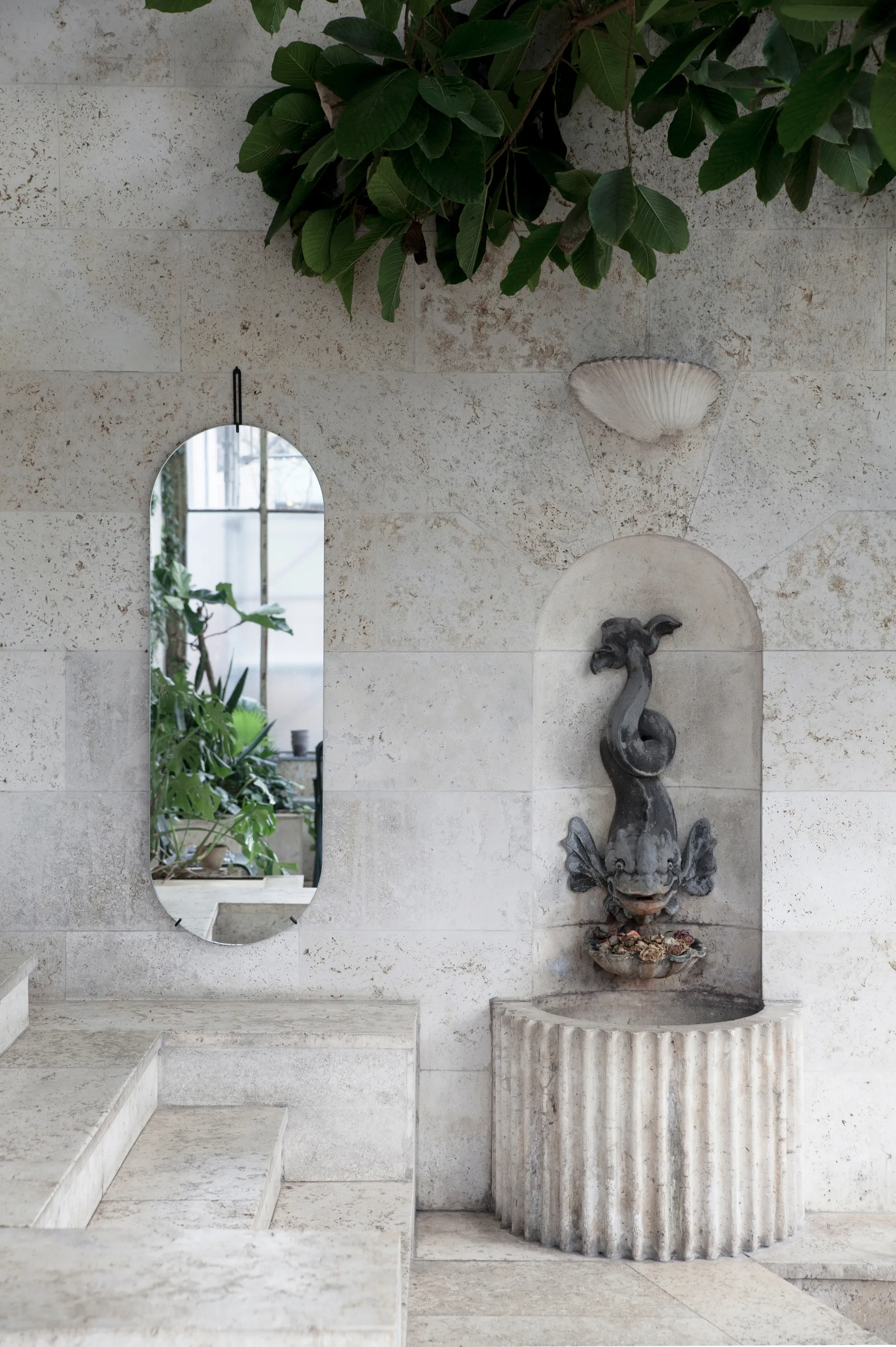 Espejo de pared 40,4x146,9 cm, Black MOEBE