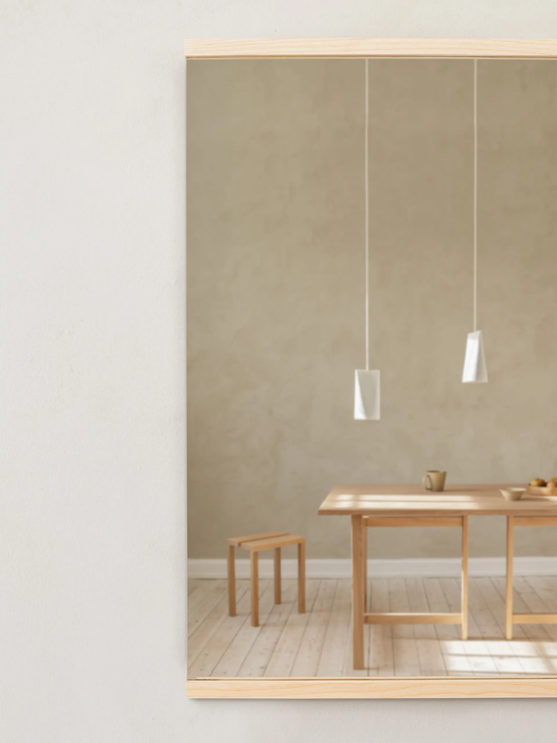 Espejo de pared rectangular 50x70 cm, Ash MOEBE