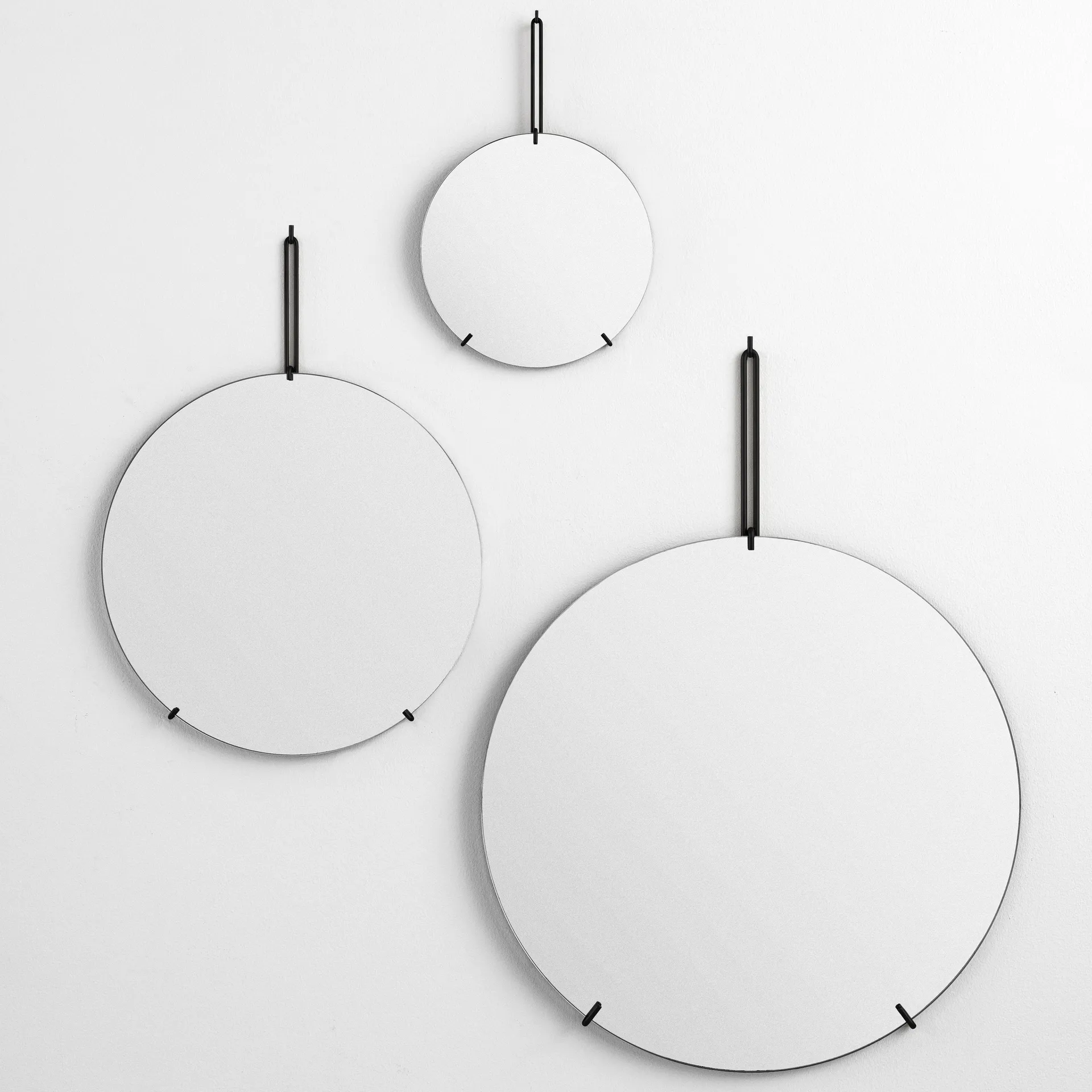 Espejo Moebe Wall mirror Ø 50 cm, negro MOEBE