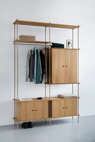 Estantería con armario Shelving System - Roble-warm grey, 163×85×35 cm, S.85.2.C - MOEBE