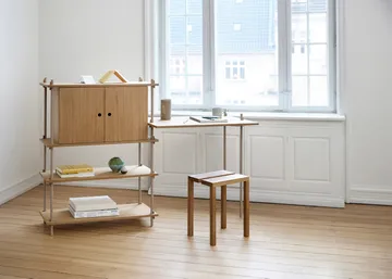 Estantería con armario Shelving System - Roble-warm grey, 163×85×35 cm, S.85.2.C - MOEBE
