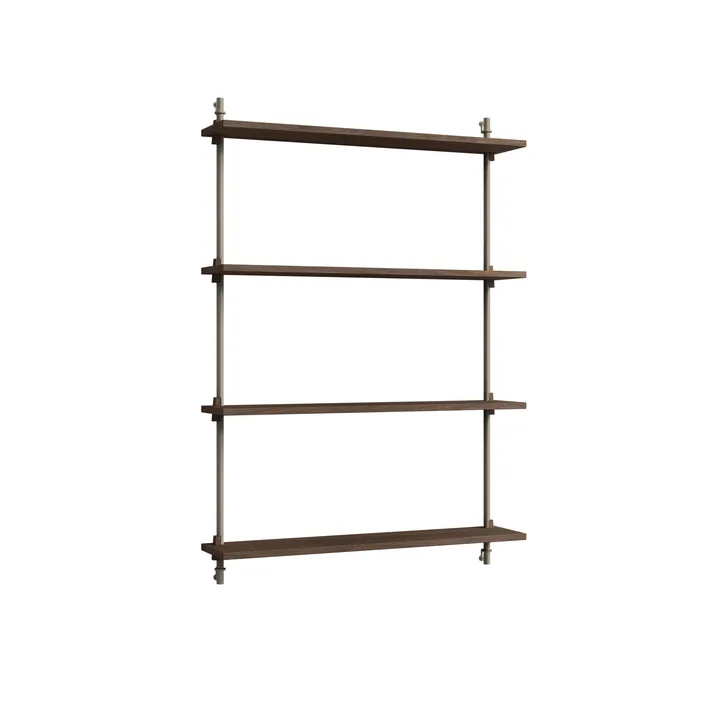 Estantería de pared Wall Shelving - Roble ahumado-warm grey, 92×115×17,5 cm, WS.115.1 - MOEBE